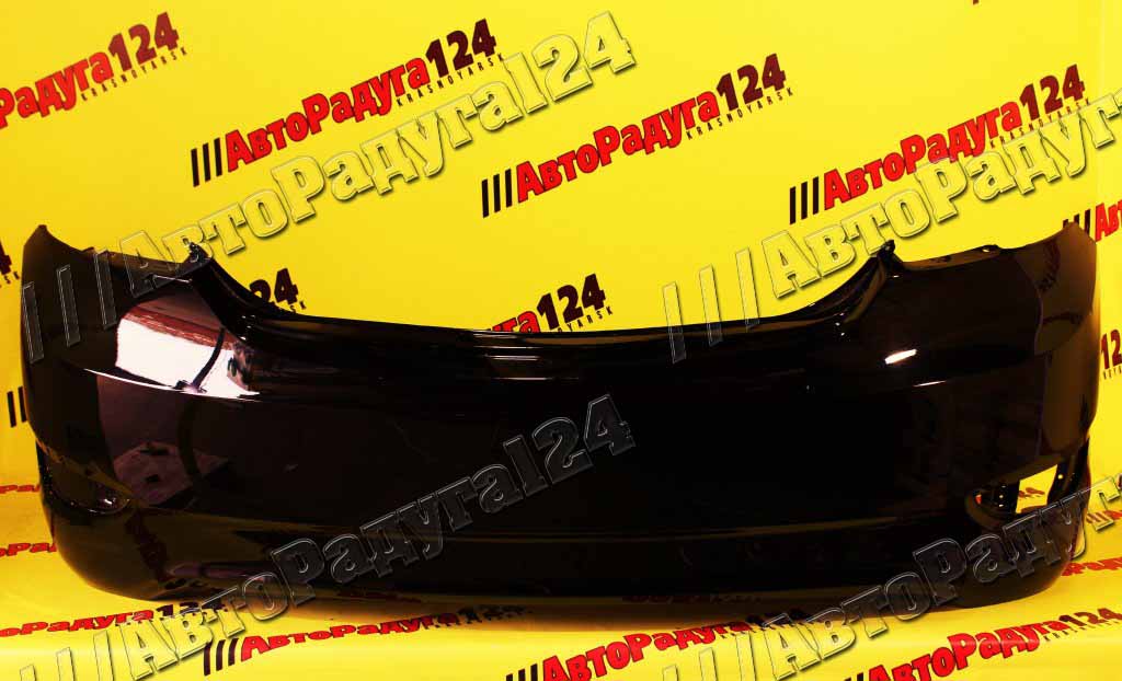 Бампер Hyundai Solaris, Хендай Солярис (2011-2014) седан задний Черный перламутр (MZH)