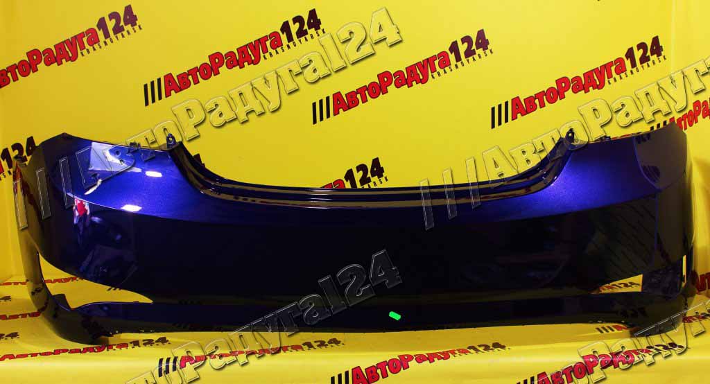 Бампер Hyundai Solaris, Хендай Солярис (2015-2017) седан задний Синий перламутр (ZD6)