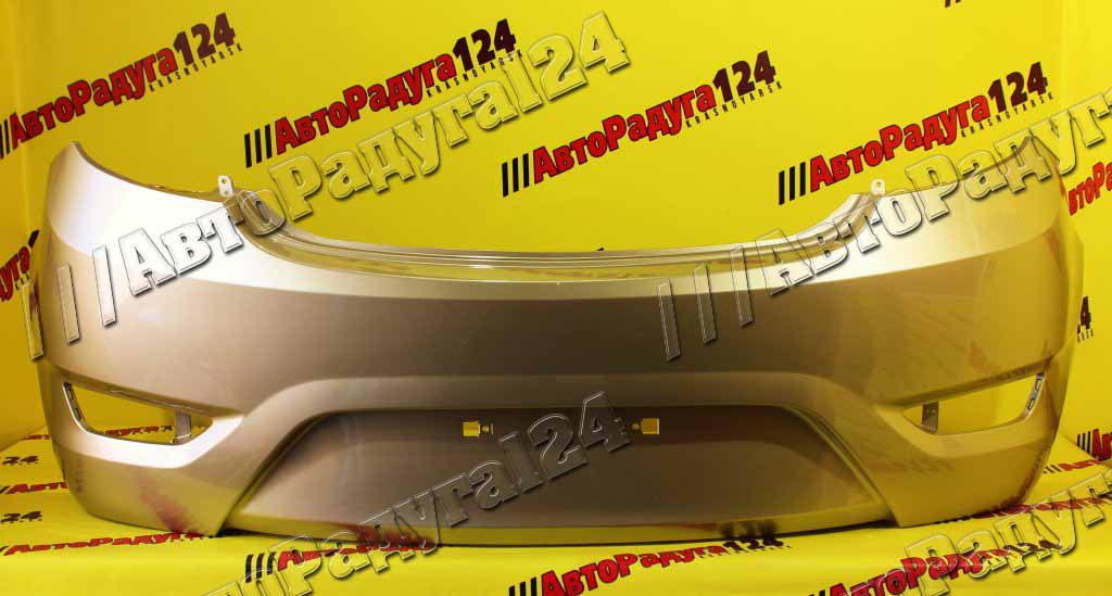 Бампер Hyundai Solaris, Хендай Солярис (2011-2014) Хэтчбек задний Бежевый металлик (UBS)