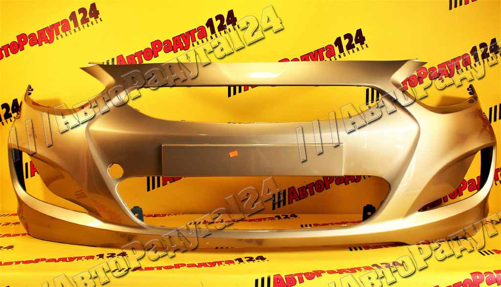 Бампер Hyundai Solaris, Хендай Солярис (2011-2014) передний Бежевый металлик (UBS) (Россия)