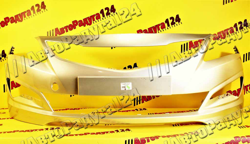 Бампер Hyundai Solaris, Хендай Солярис (2015-) передний Серебристый металлик (RHM) (Россия)