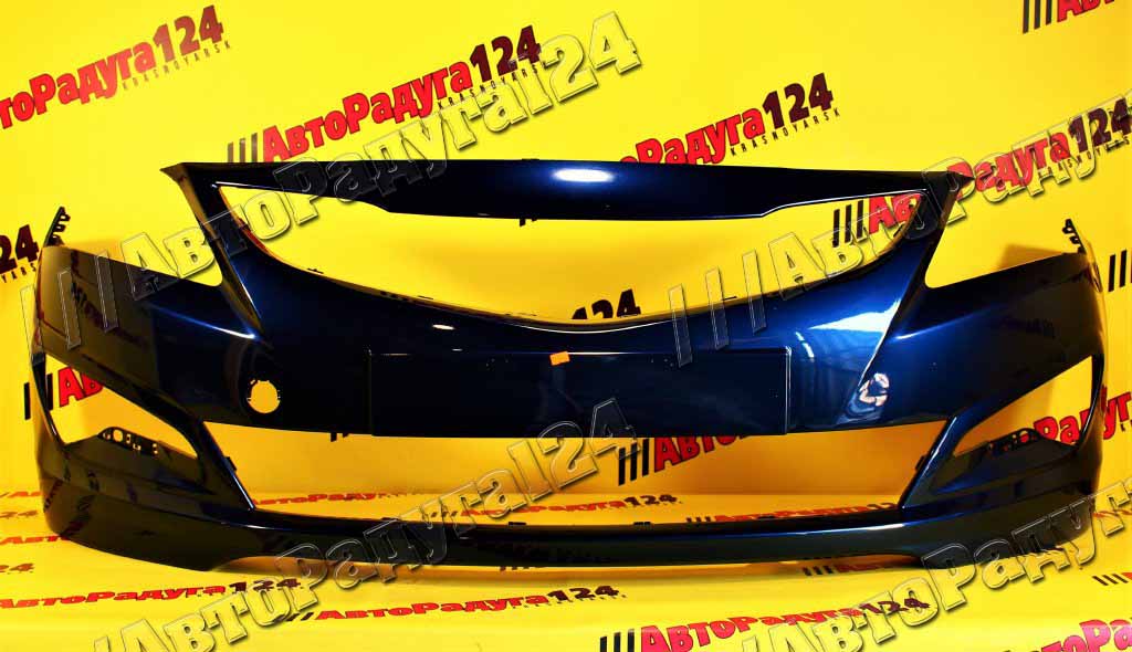 Бампер Hyundai Solaris, Хендай Солярис (2015-) передний Синий перламутр (ZD6) (Россия)