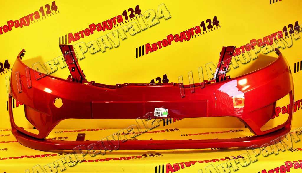 Бампер Kia Rio, Киа Рио (2011-2014) передний Красный гранат перламутр (TDY) (Россия)