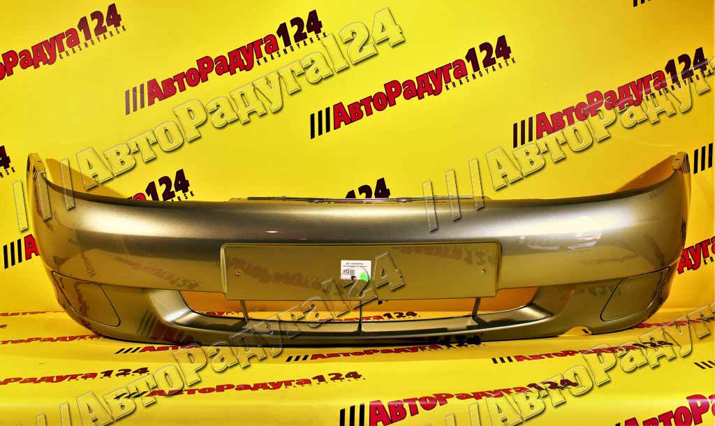 Бампер ВАЗ 1117, 1118, 1119 Лада Калина, Lada Kalina передний норма Колумбийская зелень (322)