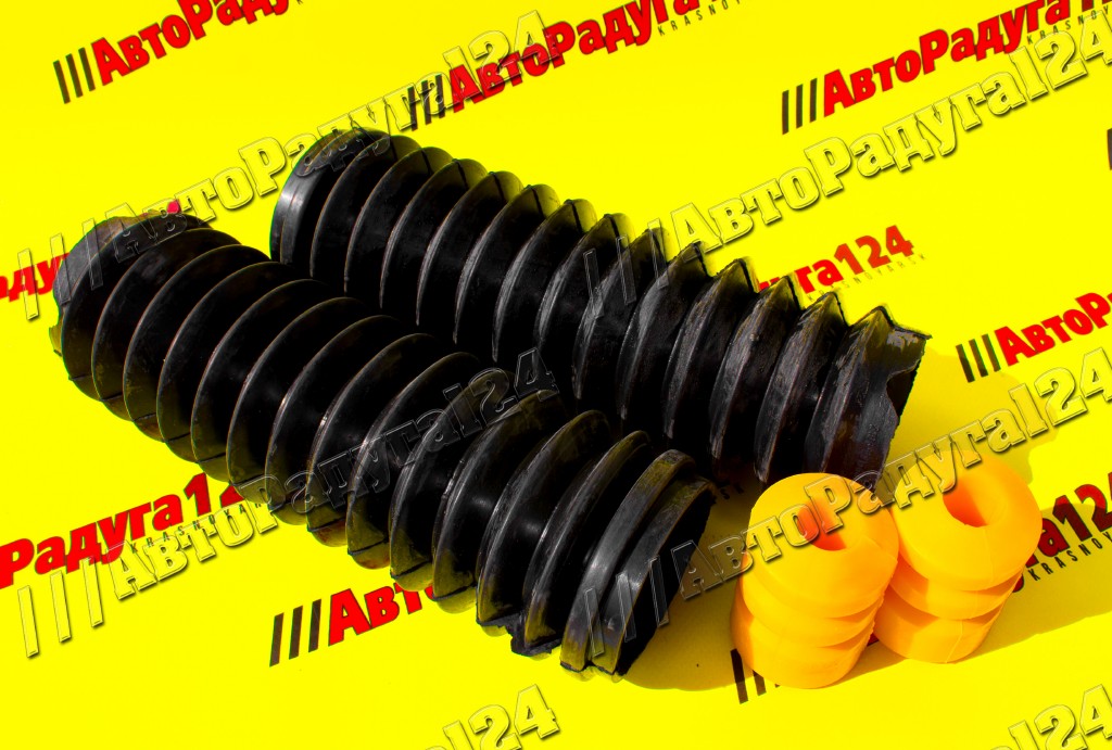 Отбойник заднего амортизатора ВАЗ 2110 желтый полиуретан + пыльник черный [06492] (Компл.) (CS-20)