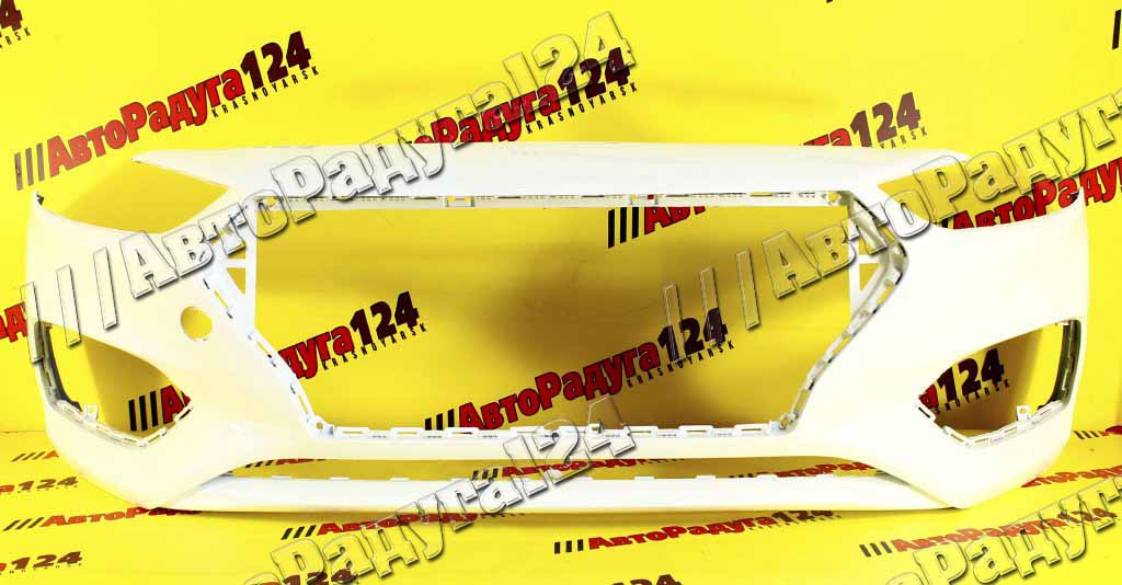 Бампер Hyundai Solaris, Хендай Солярис (2017-2020) передний Белый (PGU)