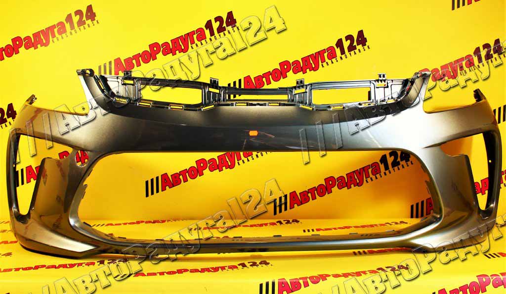 Бампер Kia Rio, Киа Рио (2017-) передний Серый (U4G)