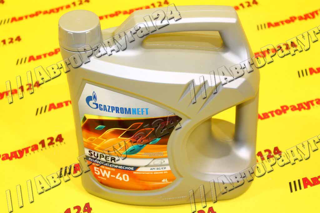 Масло моторное  5W40 п/с ( 4 литра) "Gazpromneft" "Super" (SG/CD)