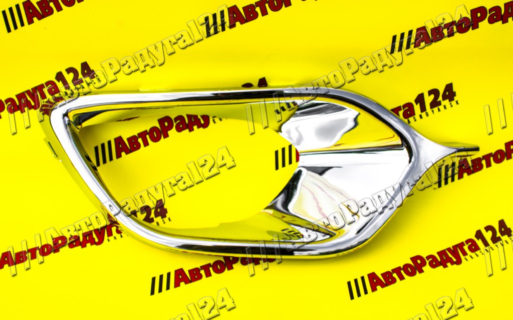 Накладка облицовки ПТФ Renault Logan (2014-) овальная левая (хром) (STDC02219A2)