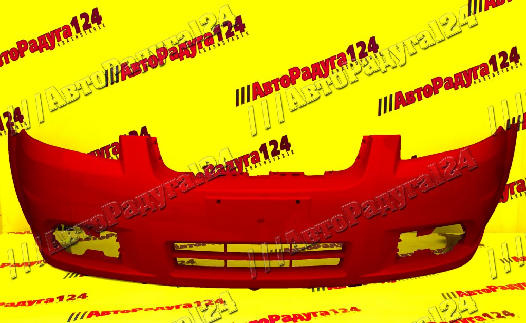 Бампер Chevrolet Aveo, Шевроле Авео (2006-2011) Седан (T250) передний Super Red (73L)