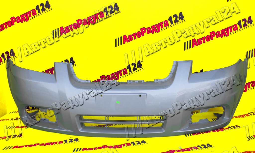Бампер Chevrolet Aveo, Шевроле Авео (2006-2011) Седан (T250) передний Switchblade Silver (GAN)