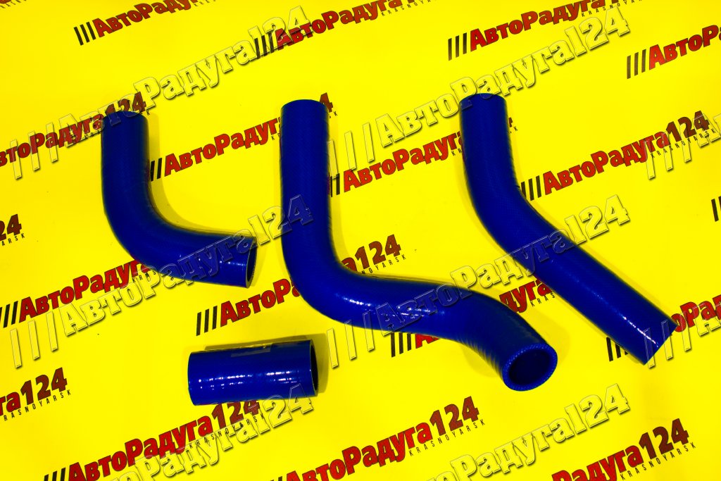 Патрубки охлаждения ВАЗ 21073 (инжектор) силикон усиленный синий (Компл.-4 шт.) (CS-20)