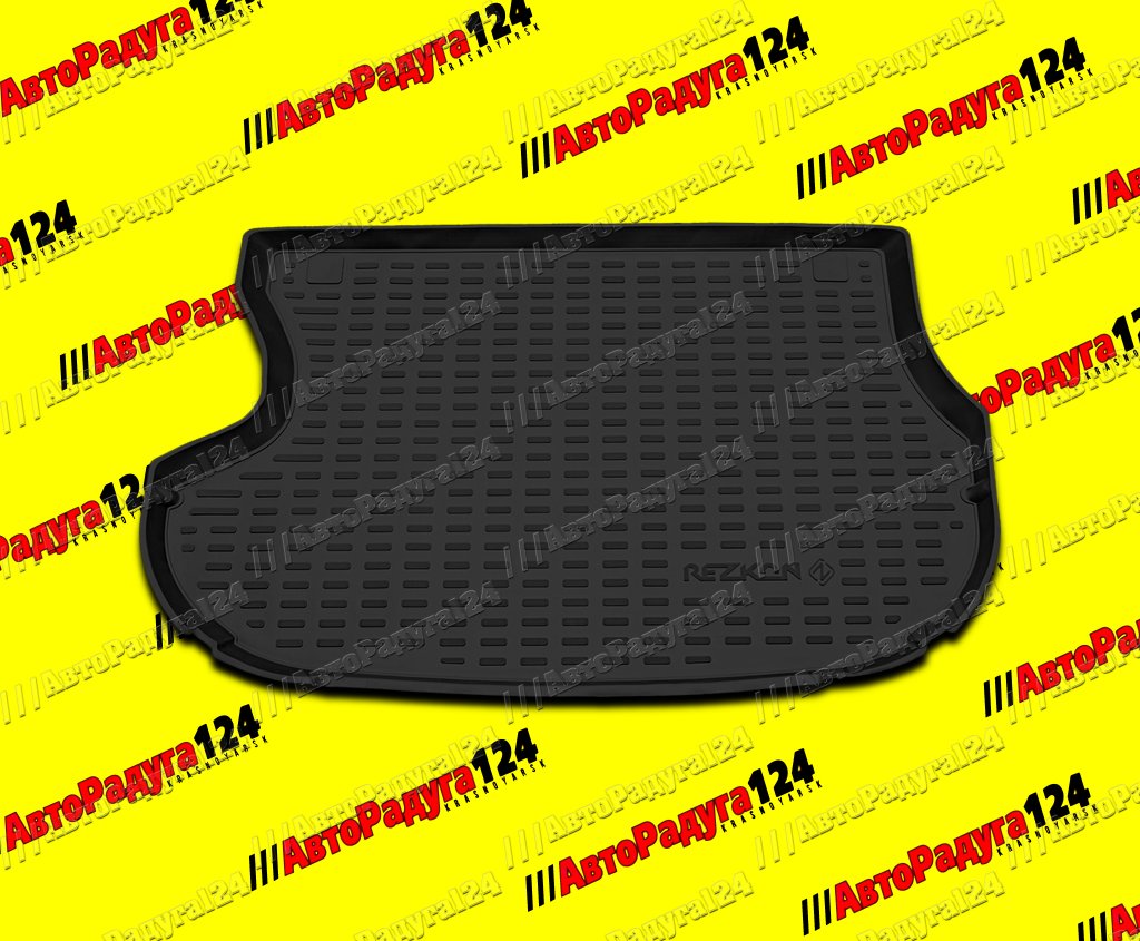 Коврик багажника Mitsubishi Outlander (2002-2008) с карманами (пластик) [5024015000] (Rezkon)