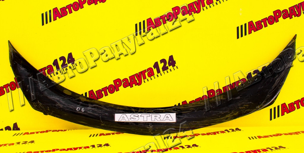 Мухобойка Opel Astra (J) (2009-2015) Евро (дефлектор капота) [O006] (RedNsk)