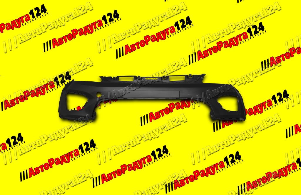 Бампер Kia Rio X-Line (2017-), Киа Рио X-Line (2017-) передний верх Черный (MZH)