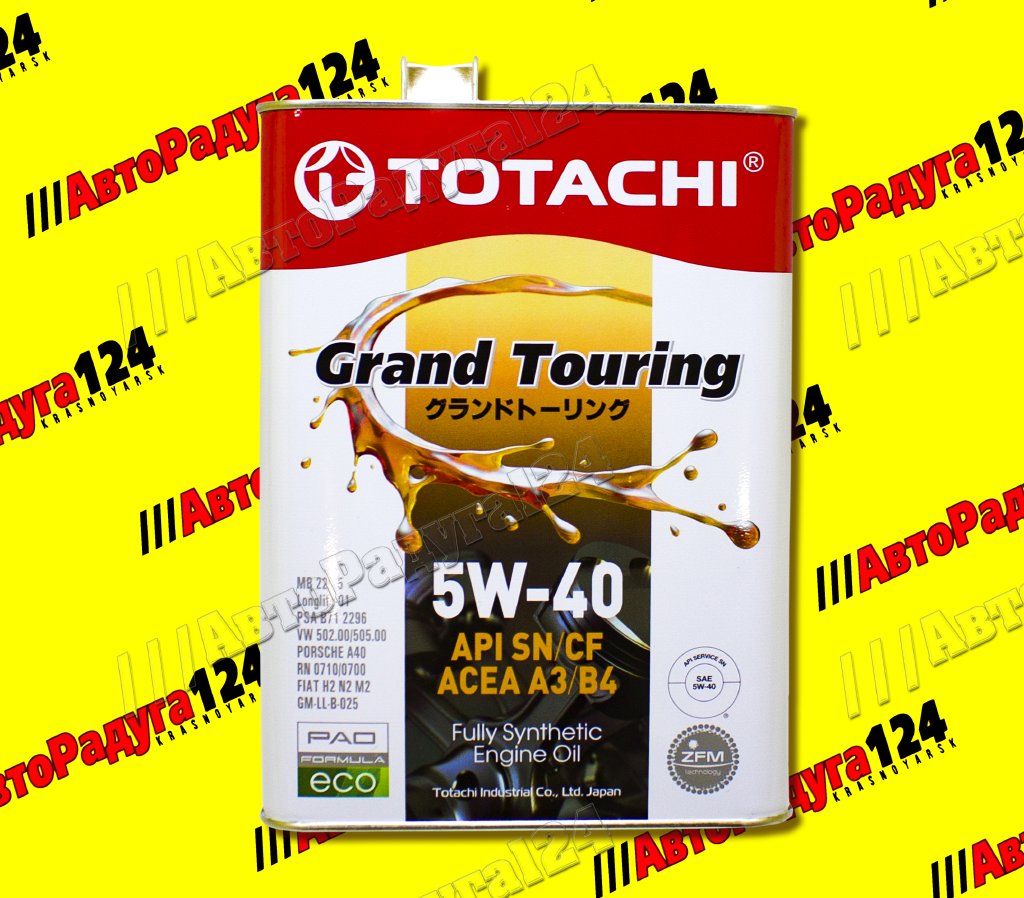Масло моторное  5W40 полная синтетика ( 4 литра) "TOTACHI Grand Touring" (SN/CF, A3/B3/B4) [11904]
