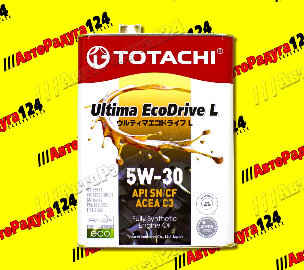 Масло моторное  5W30 полная синтетика Totachi Ultima EcoDrive L  4л (SN/CF, C3) (12104)