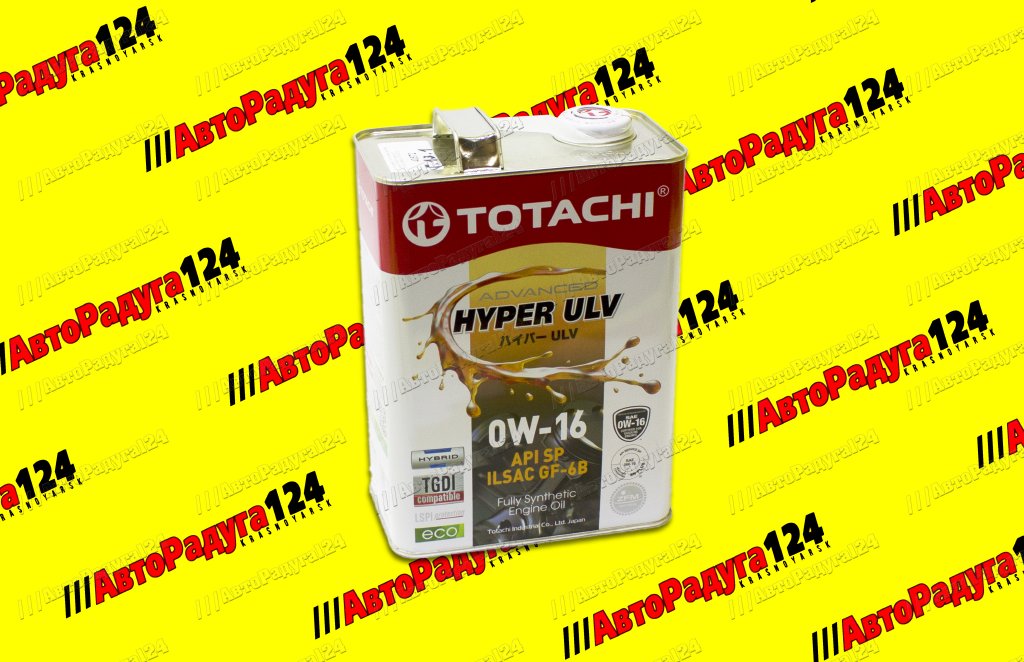 Масло моторное  0W16 полная синтетика ( 4 литра) "TOTACHI Hyper ULV" (SP/GF-6B) (E0004)