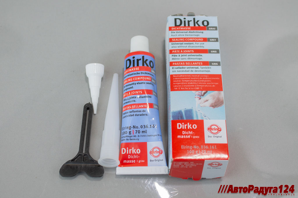 Герметик прокладка "Dirko" (серый, эластичный) (-50°C/+180°C) [036.161] (70 ml) (Elring)
