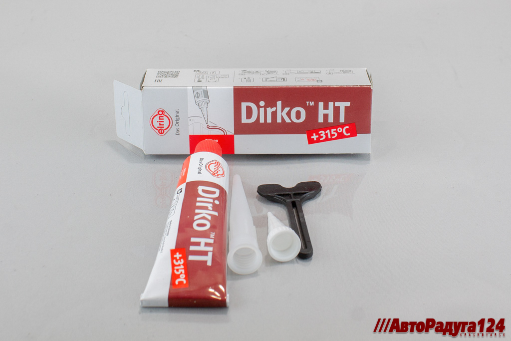 Герметик прокладка "Dirko" (красный, высокотемературный) (-60°C/+315°C) [705.707] (70 ml) (Elring)