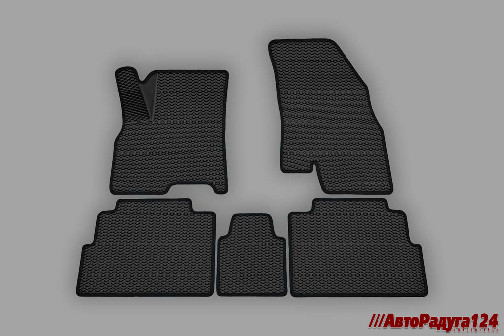 Коврики салонные Chery Tiggo 7 Pro (2020-) (3D EVA коврик) черный кант (9211036101) (Rezkon)