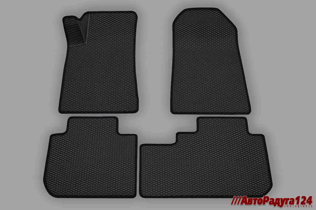 Коврики салонные Haval F7 (2019-2021, 2022-) (3D EVA коврик) черный кант (9257010101) (Rezkon)