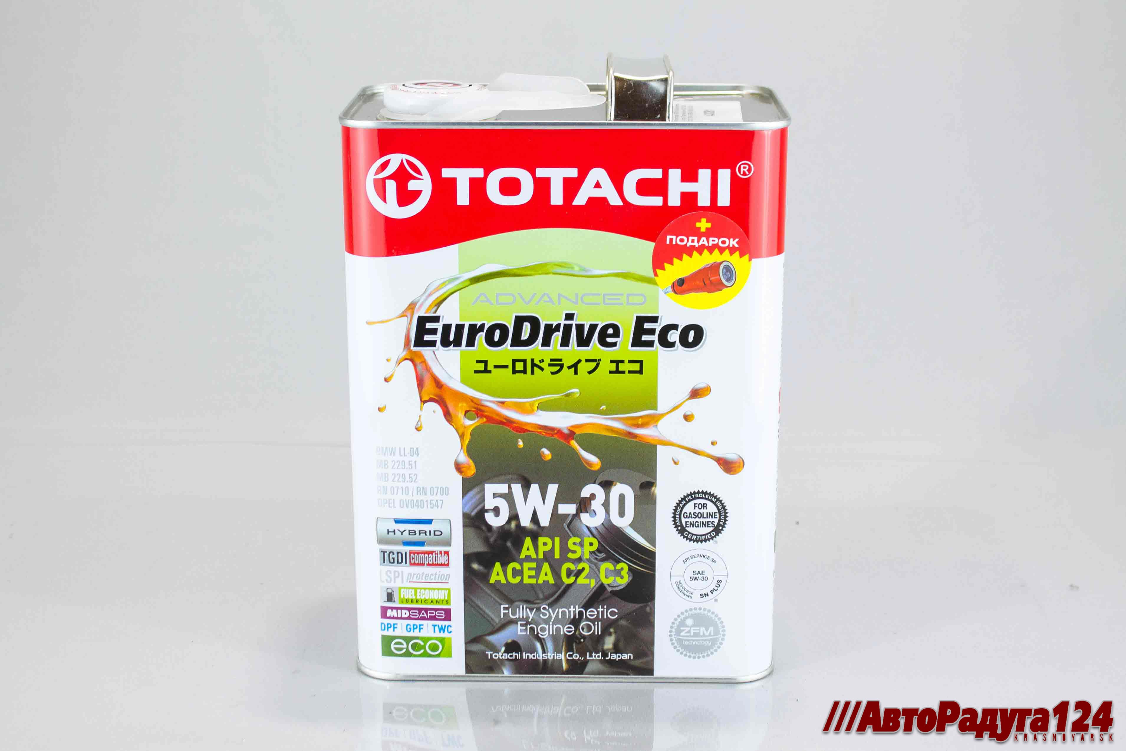 Масло моторное  5W30 полная синтетика Totachi Eurodrive ECO  4л (SP, C2/C3, GF-6A) (E6604)