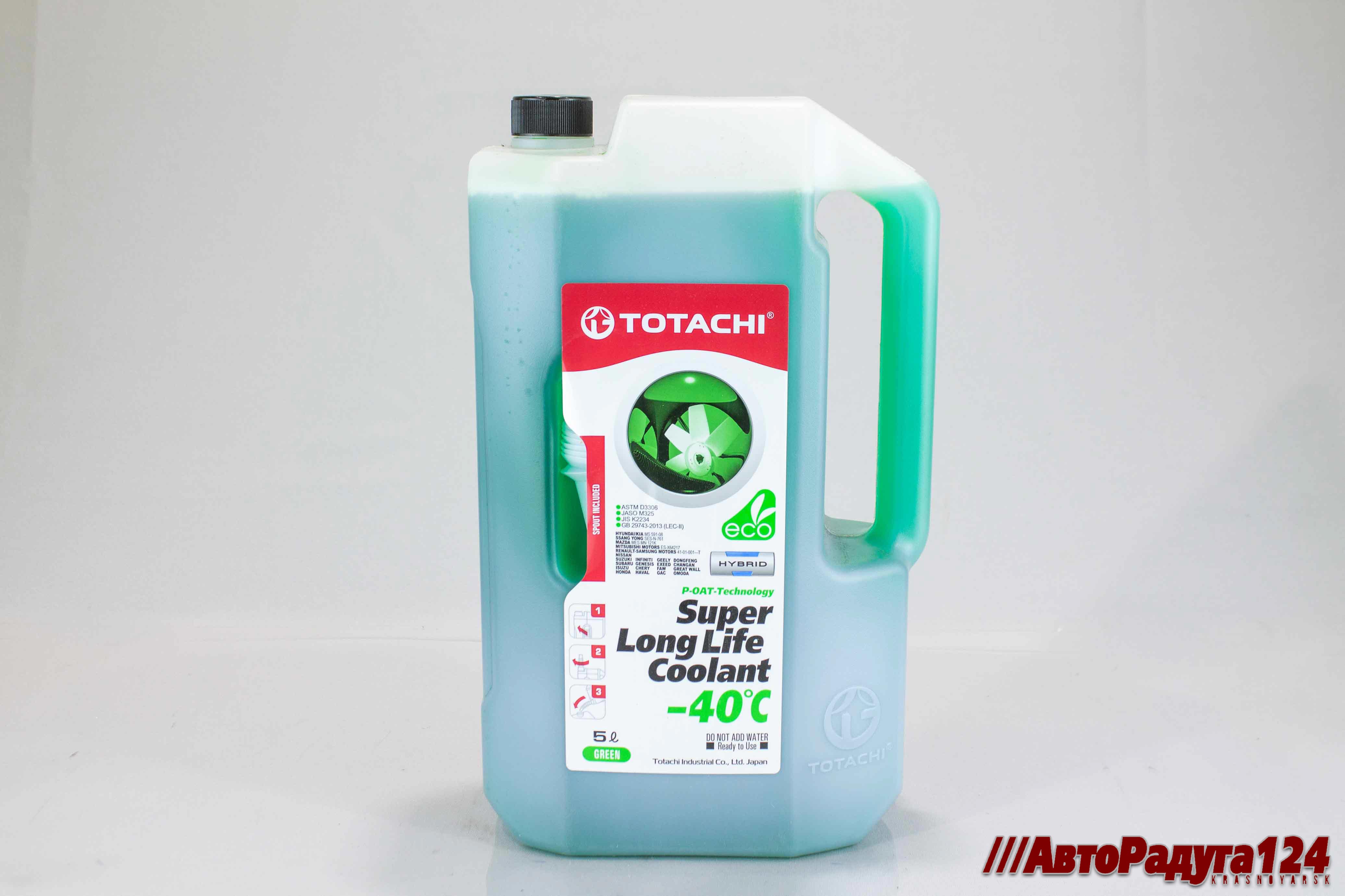 Антифриз зеленый Totachi Super LLC -40C  5л (41605) 