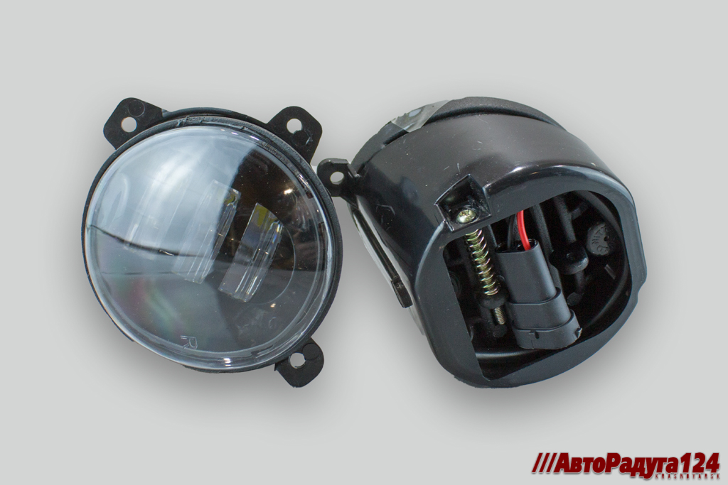 ПТФ ВАЗ 2190, 1118, Лада Ларгус, Datsun, УАЗ Патриот (2014-) диодные 3 линзы, двухрежимные (Sal-Man)