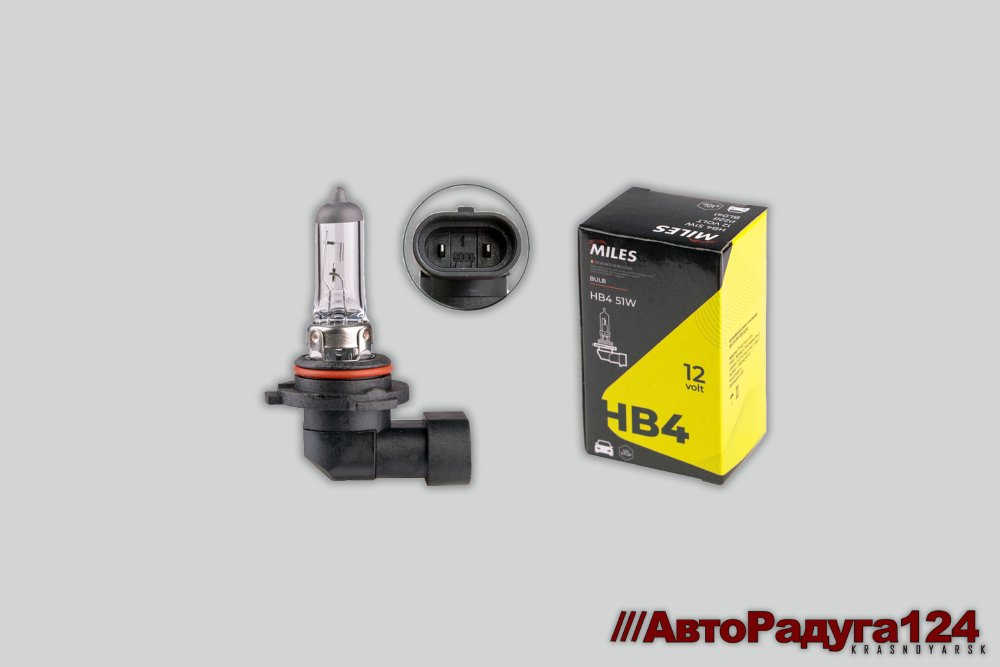 Автолампа HB4 (9006) P22d, 12V, 51W (BL041) (Miles)
