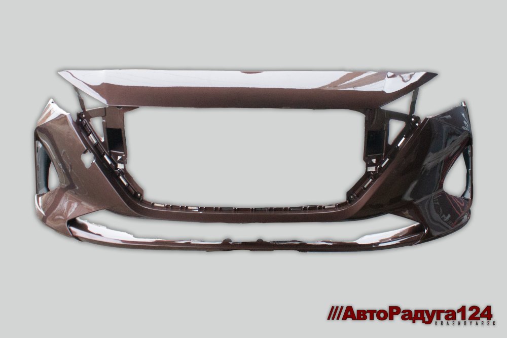 Бампер Hyundai Solaris, Хендай Солярис (2020-) передний Коричневый (WG7)