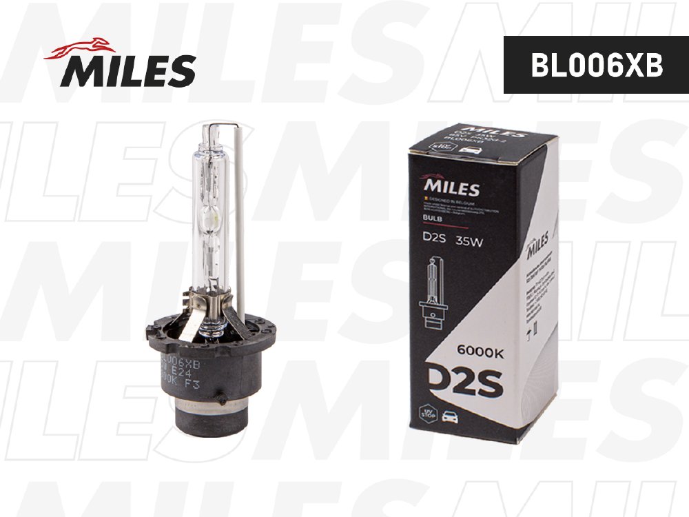 Автолампа D2S P32d-2, 85V, 35W, 6000K ксенон (BL006XB) (Miles)